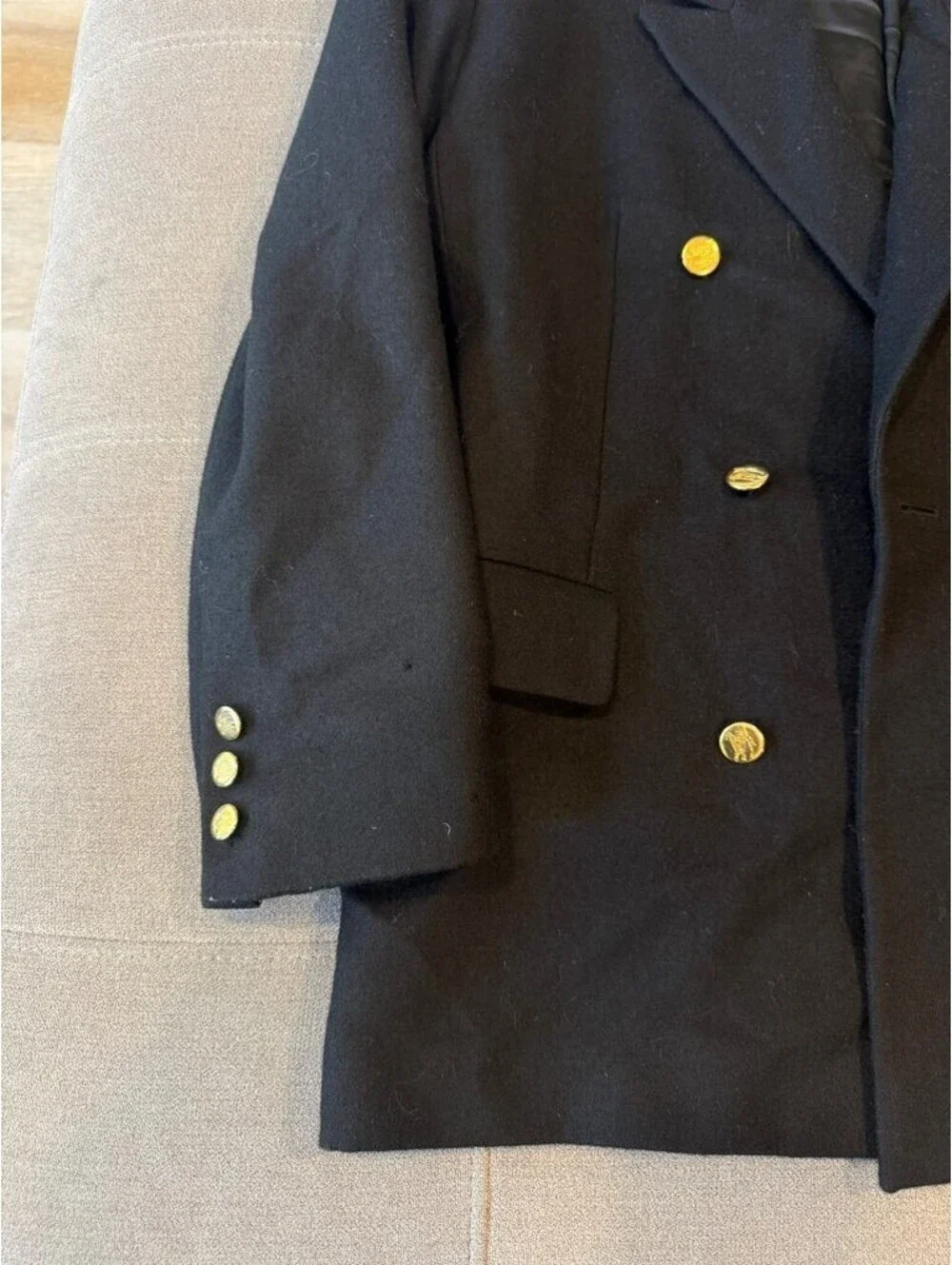 Vintage Burberrys Double Breasted Blazer Gold 12 Reg Wool